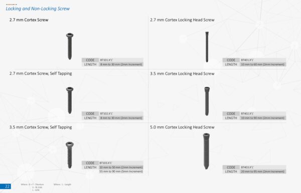 Locking & non-locking screw