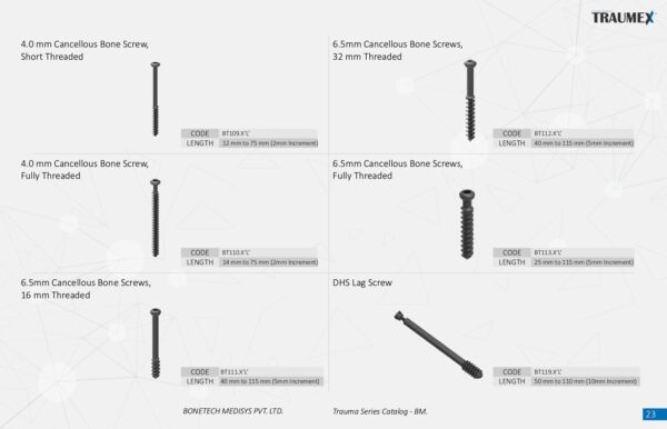 Locking & non-locking screw