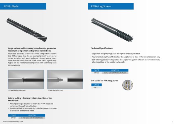 PFNA Blade & Lag Screw